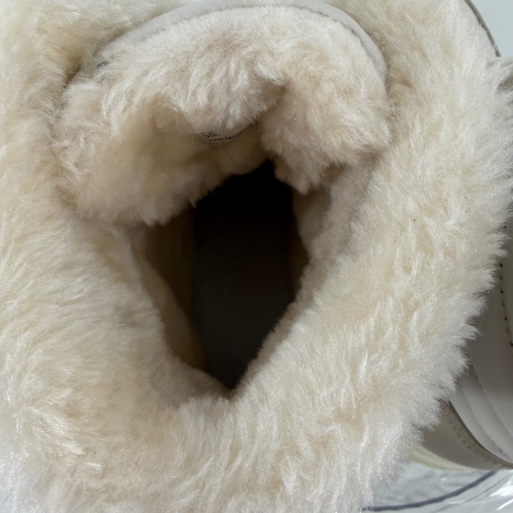 Totes Waterproof Insulated Winter Sno Boot Women Size 7 Cream Tan Faux Fur Lined - Picture 10 of 16